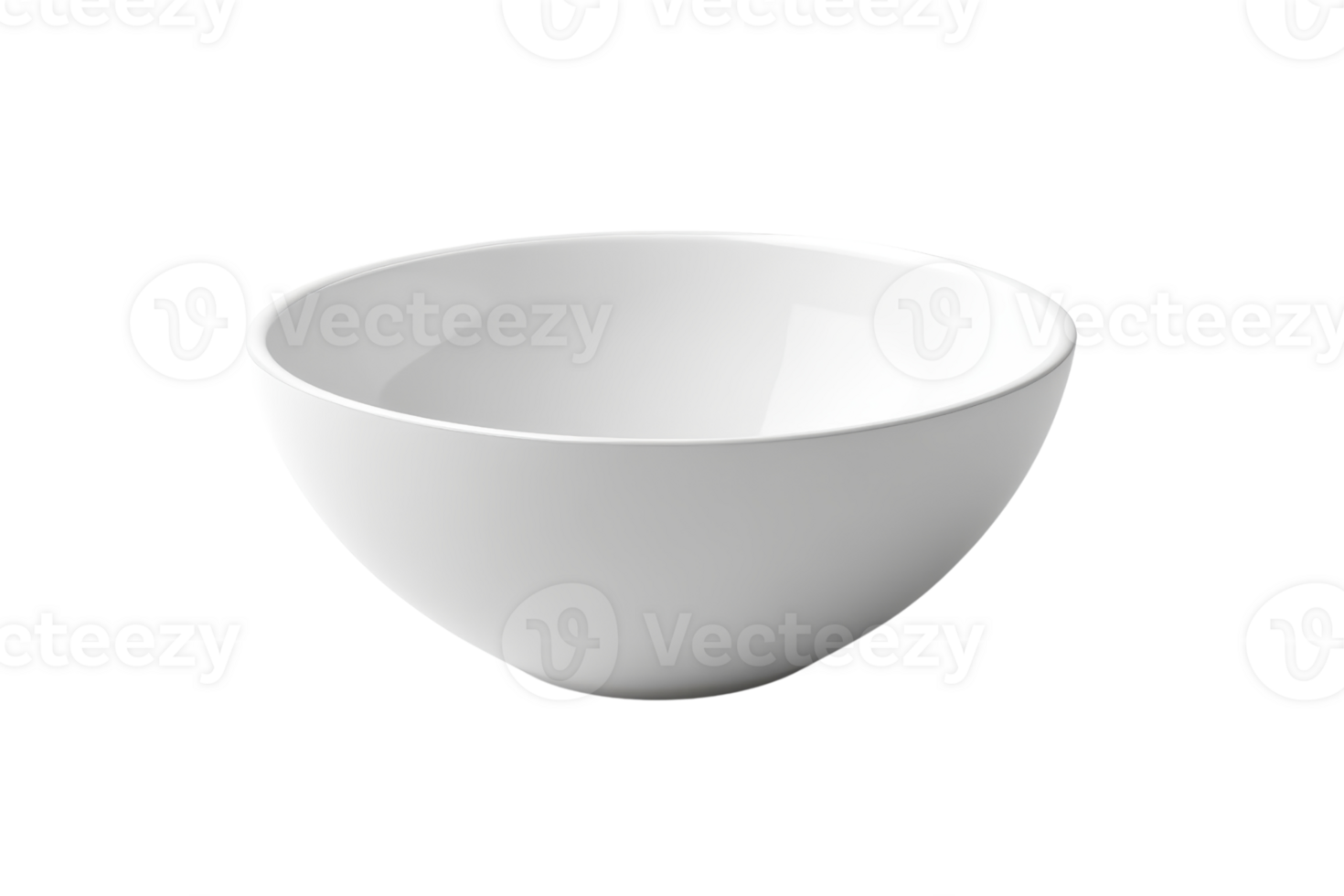 Minimalist white ceramic bowl with clean lines, perfect for serving soups, salads, or cereals. Ideal for modern kitchen settings and tableware. png