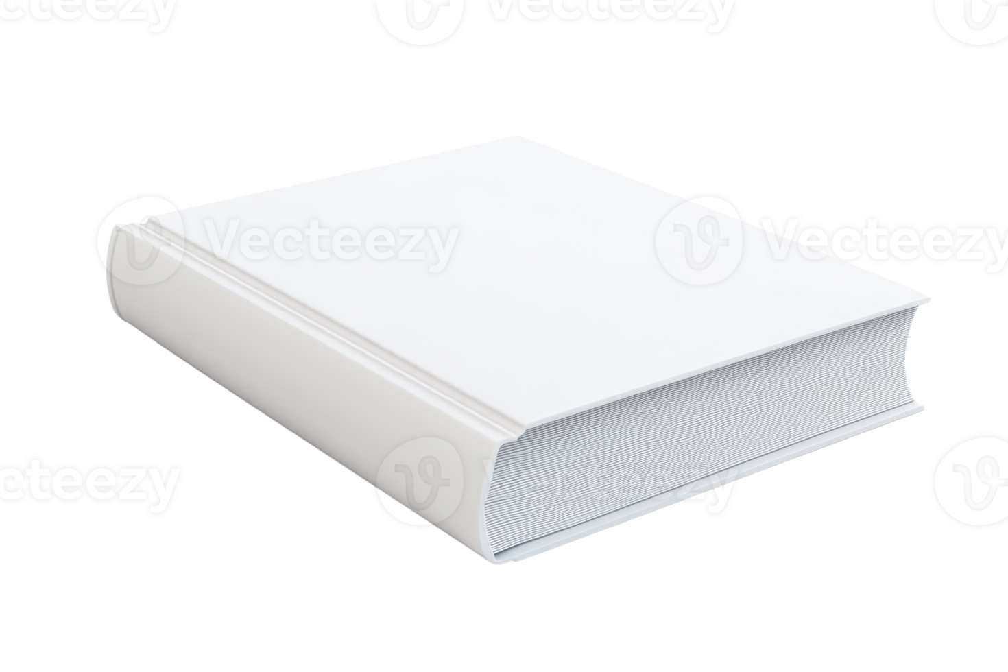Isolated image of a blank white book with a hard cover. Perfect for mockups, marketing materials, and artistic projects. png