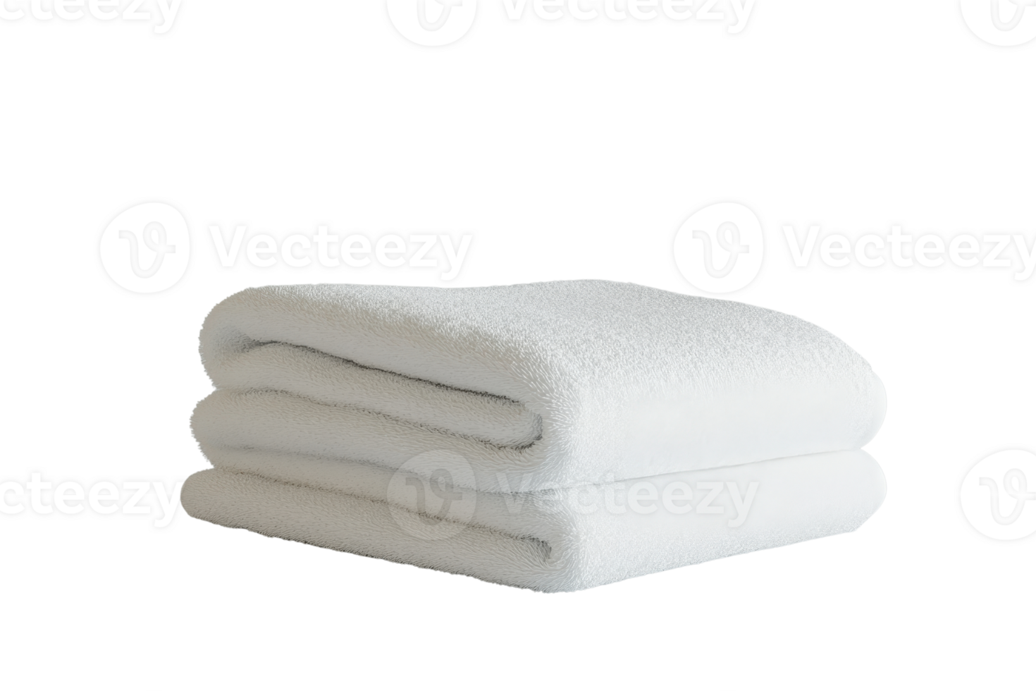 A neatly folded white towel isolated on a transparent background. Perfect for spa, wellness, and home decor themes. png