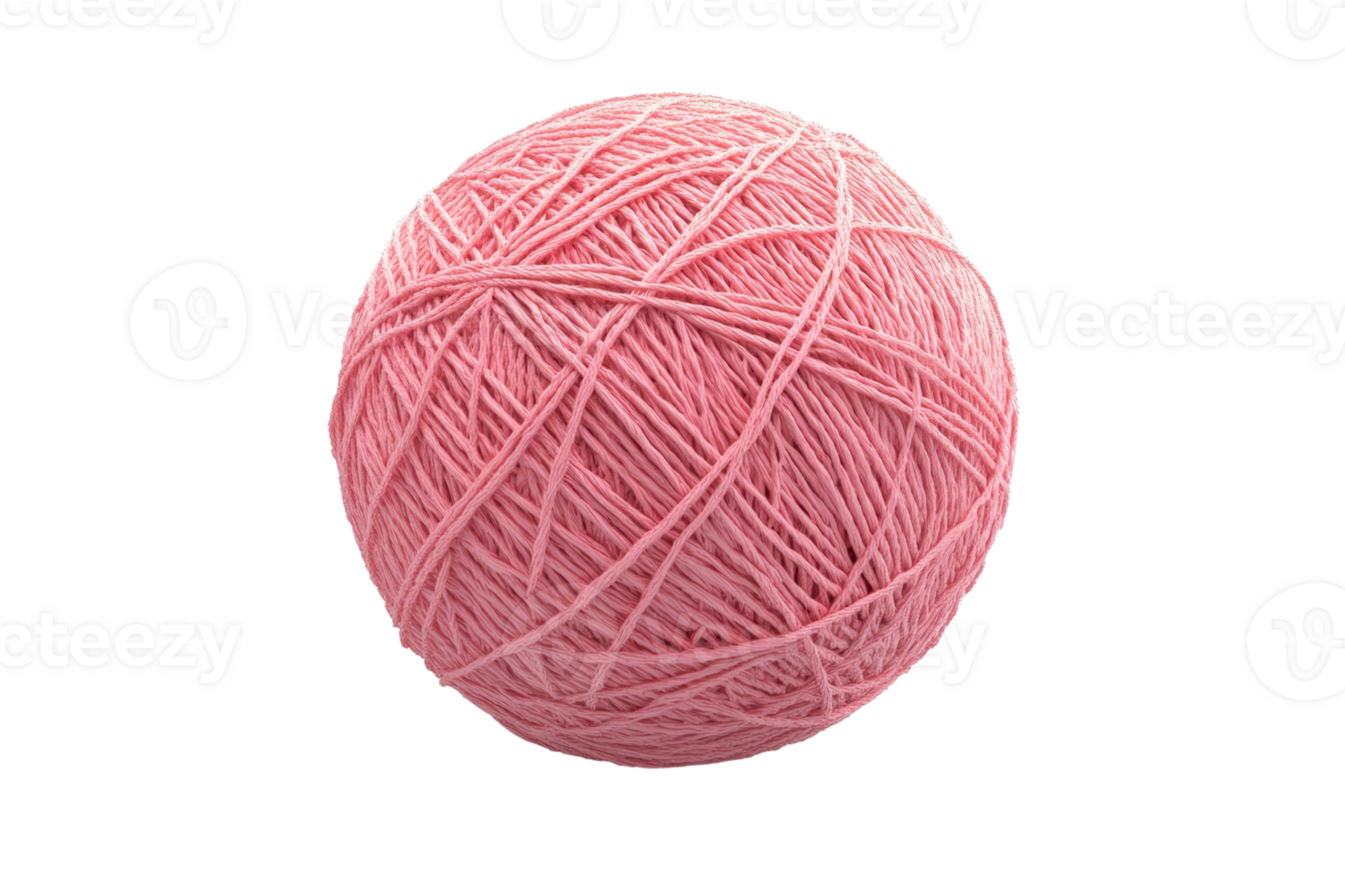 Bright pink yarn ball isolated on transparent background. perfect for knitting, crochet, and other craft projects. png