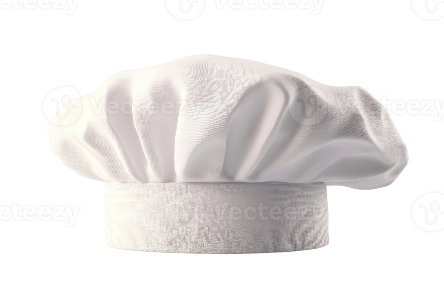 White chef's hat isolated on transparent background. representing culinary profession and kitchen uniform in the hospitality industry. png