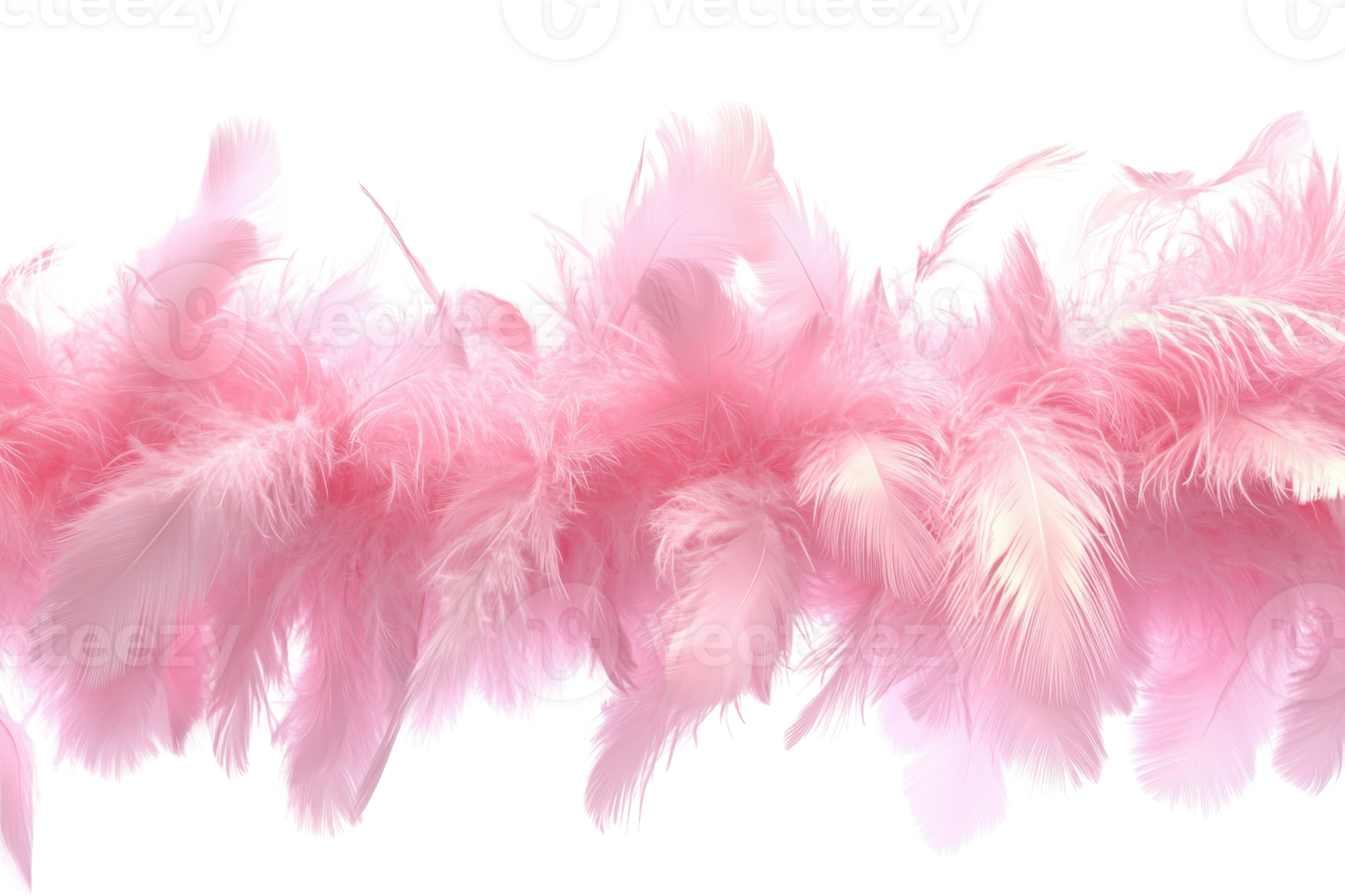 A vibrant pink feather boa, perfect for festive occasions, costume parties, or adding a touch of elegance to any outfit or decoration. png