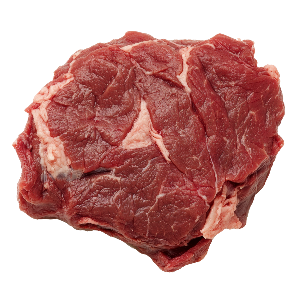 Fresh raw fat tail meat on a plain background ready for culinary preparation in a kitchen setting, fat tail raw pulp meat png