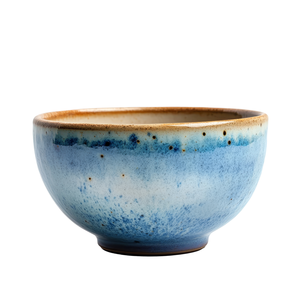 Ceramic bowl with a beautiful gradient from transparent to  elegantly displayed against a clean background for a minimalist aesthetic, ceramic bowl isolated on tansparent transparent background png