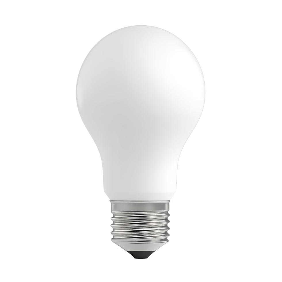 LED light bulb isolated against a clean transparent background for optimal visibility and focus on design features, LED light bulb 3d isolated on transparent background png