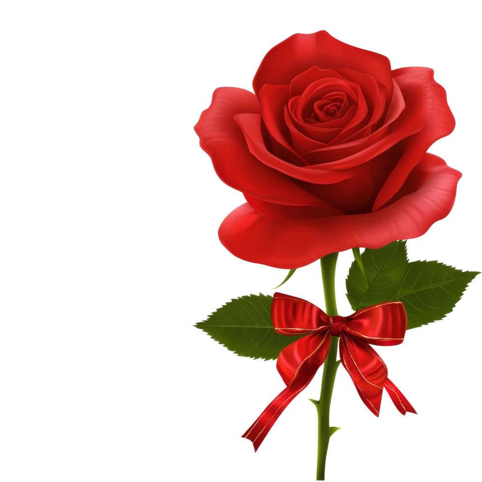 Elegant red rose and ribbon design suitable for creating beautiful gift cards for any occasion, Red rose background PNG Gift card
