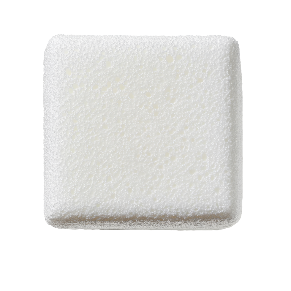 A minimalist styrofoam cube isolated on a clean transparent background ideal for design and creative projects, Styrofoam cube isolated on transparent backgroundfile , top view png