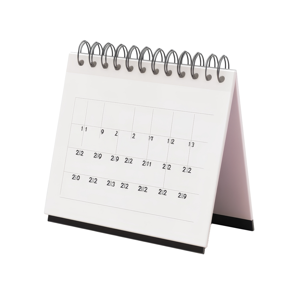 January table calendar placed on a transparent background for planning and organization purposes, table calendar 2023 january isolated on transparent background png