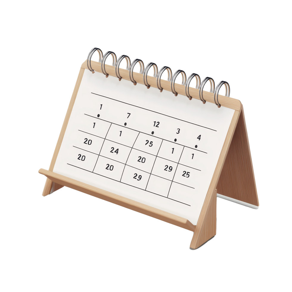 Table calendar for February displayed on a transparent background with clear date markings for easy reference, table calendar 2024 february isolated on transparent background png