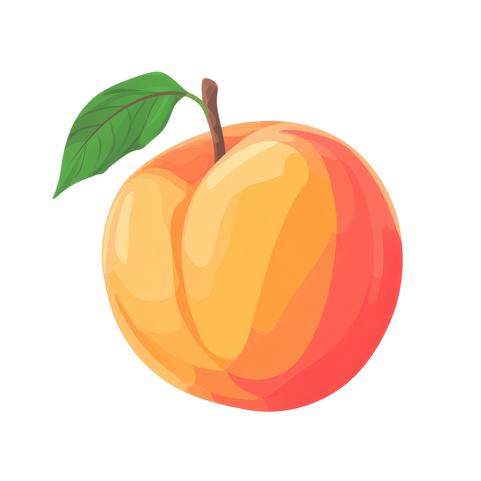 Fresh flat peach fruit with vibrant colors on a clean transparent background, perfect for summer fruit displays, Flat peach fruit isolated on transparent background png