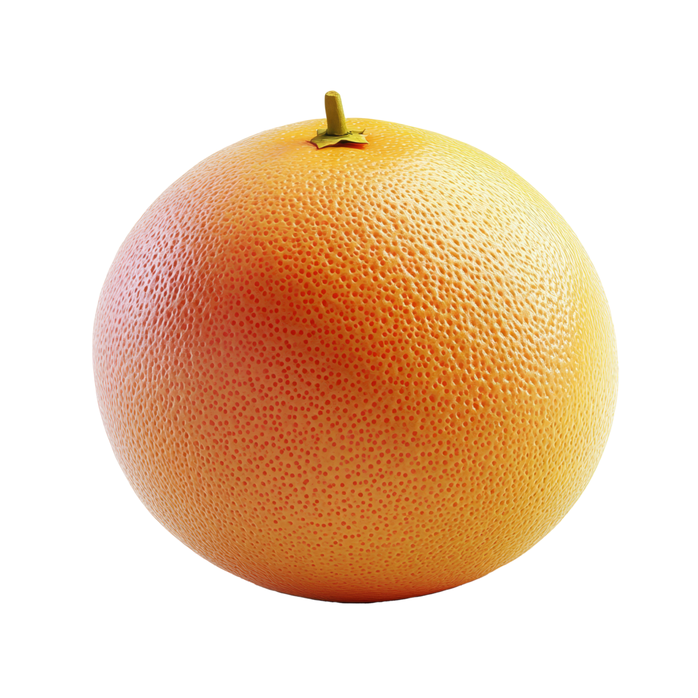 Fresh grapefruit on a clean transparent background showcasing its textured skin and vibrant color, grapefruit on transparent background png