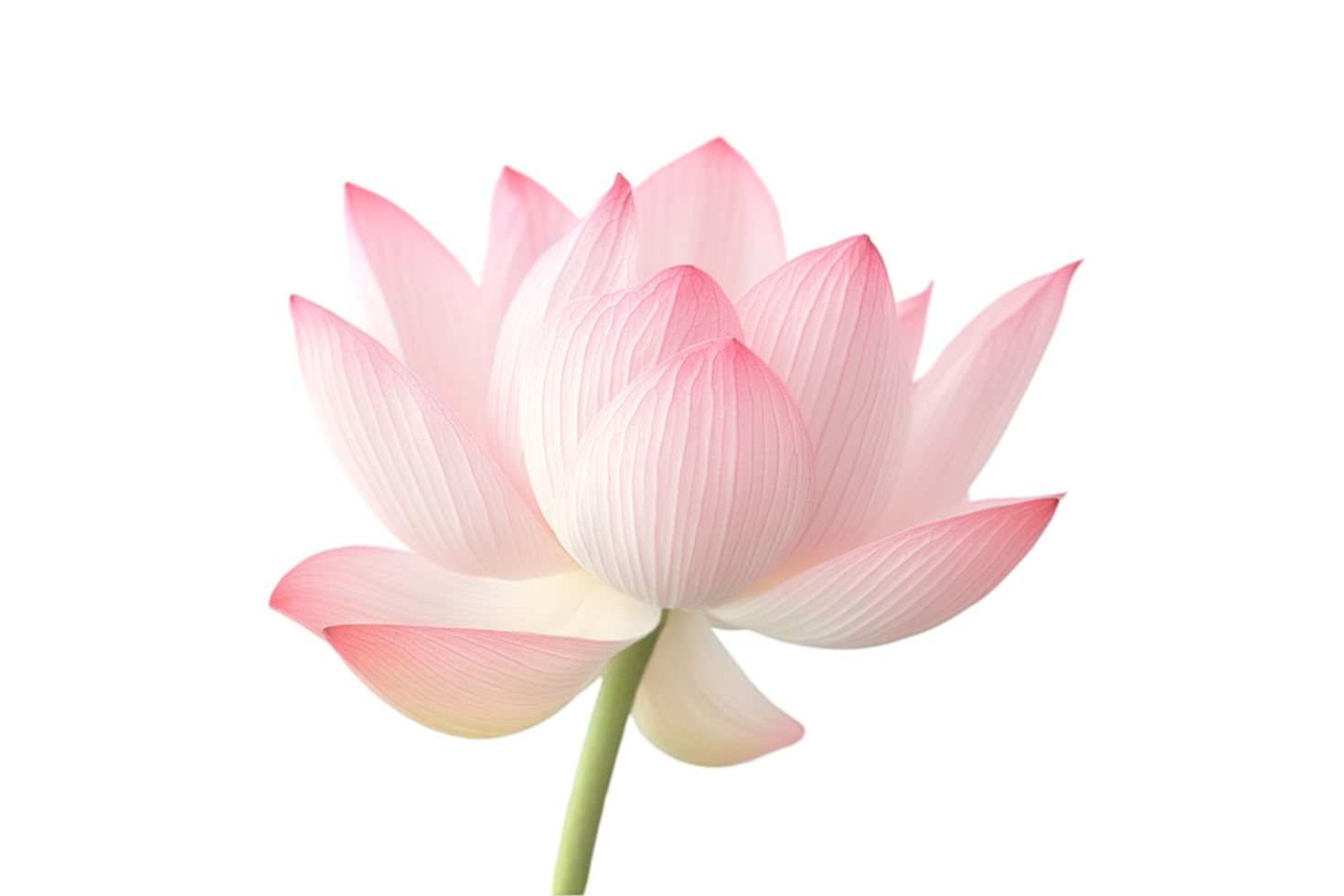 Light pink lotus flower on a transparent background png