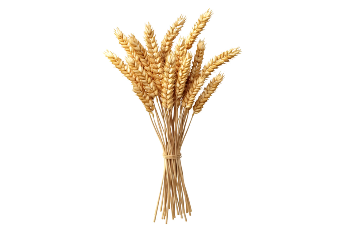 Bundle of wheat ears isolated on a transparent background png