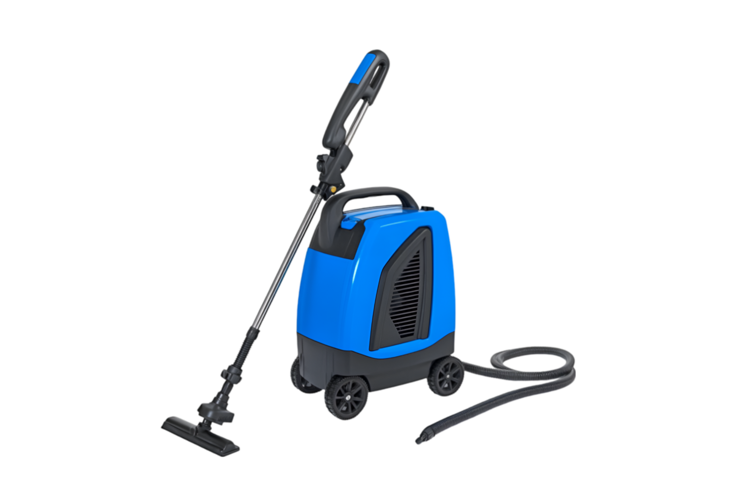 Blue industrial vacuum cleaner isolated on a transparent background png