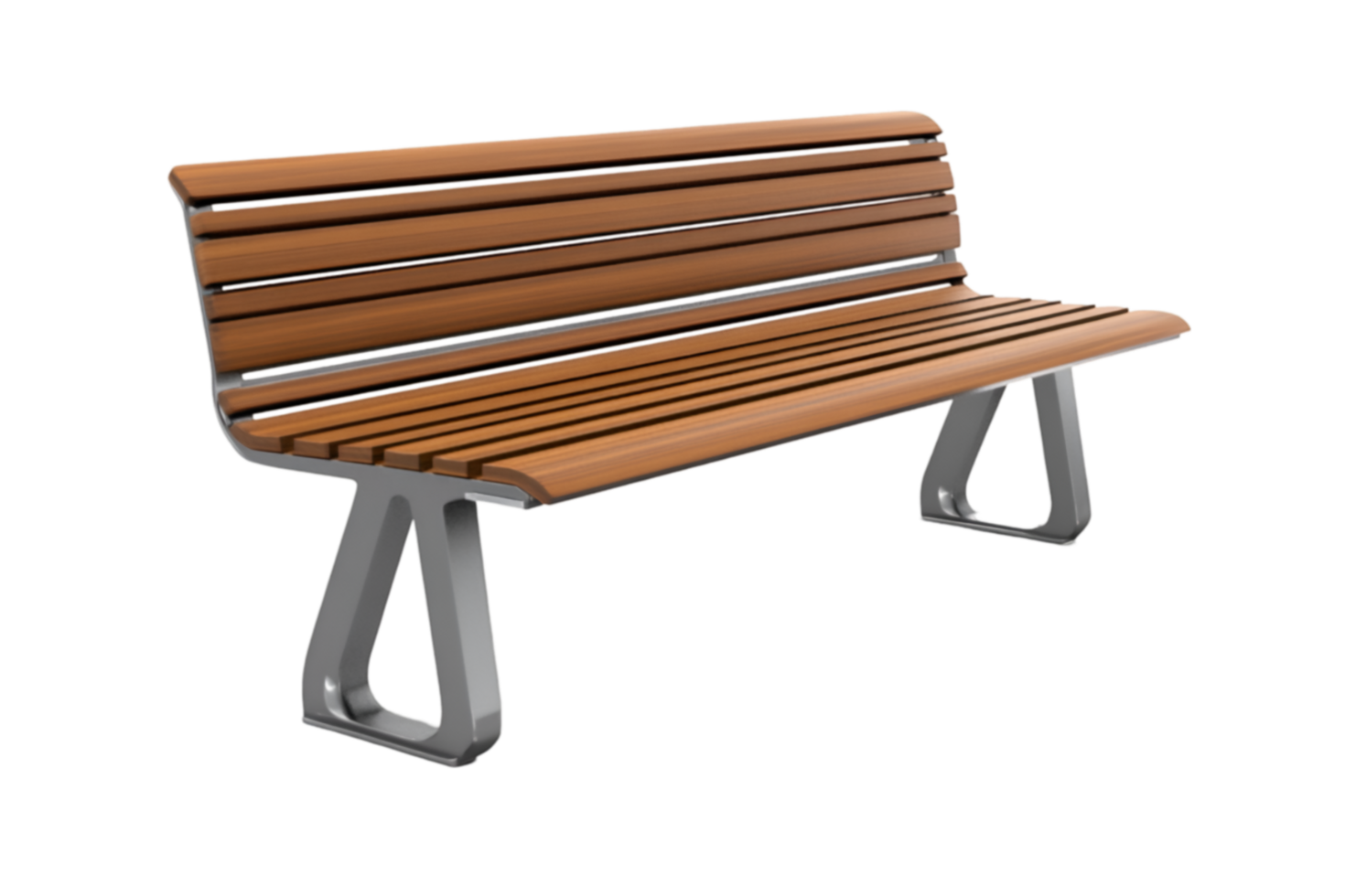 Wooden bench isolated on a transparent background png