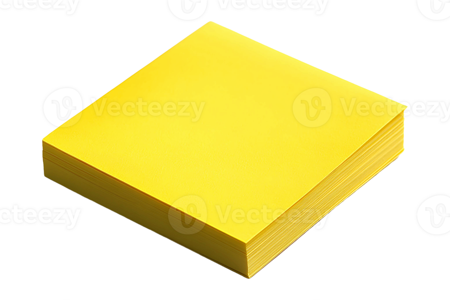 Yellow sticky note isolated on transparent background. png