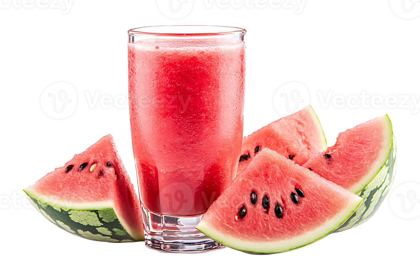 Watermelon smoothie isolated on transparent background. png