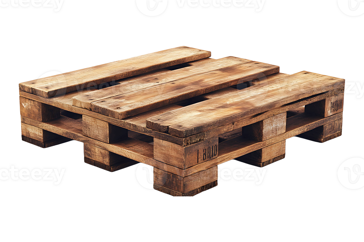 Wooden pallet isolated on transparent background. png