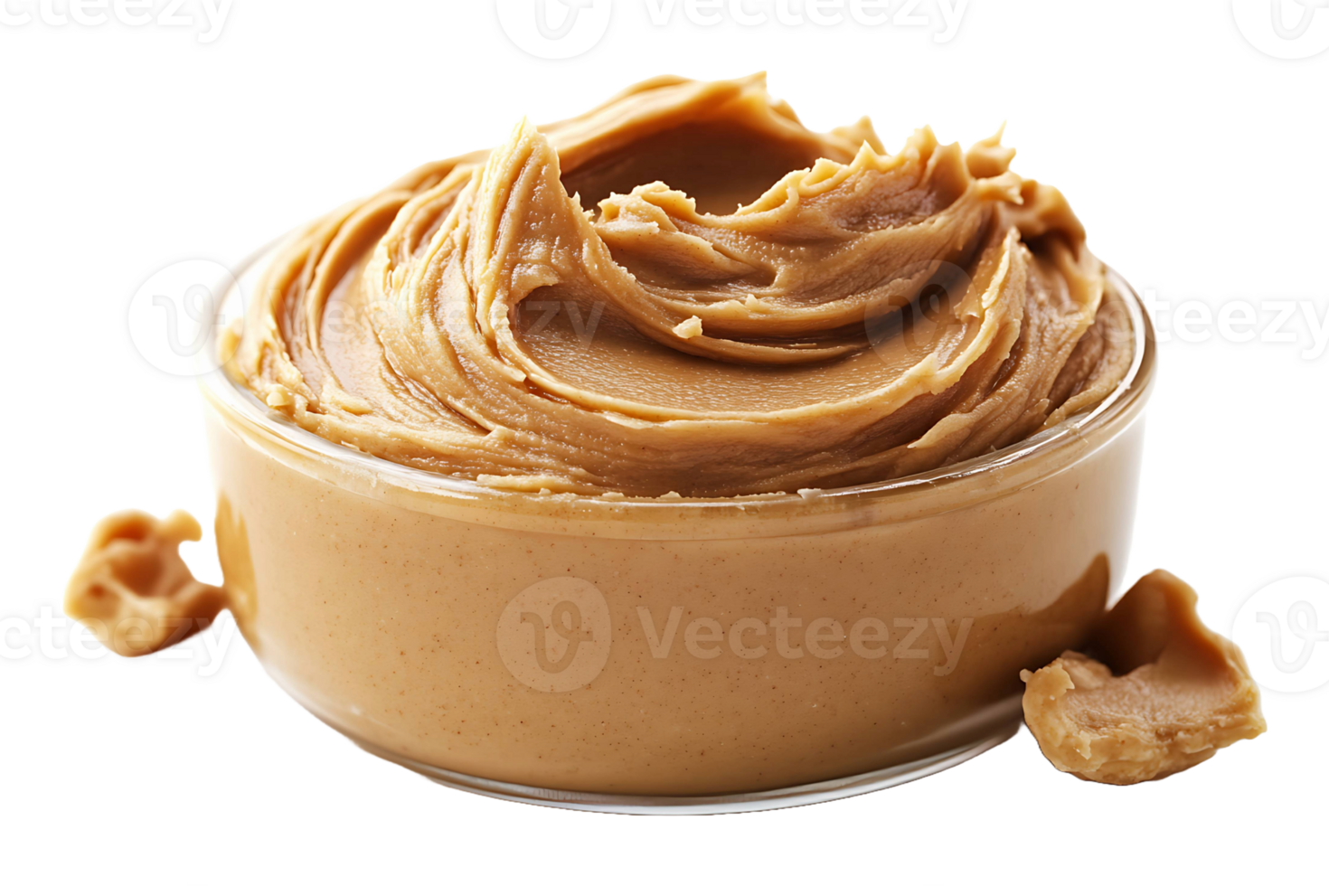 Creamy peanut butter isolated on transparent background. png