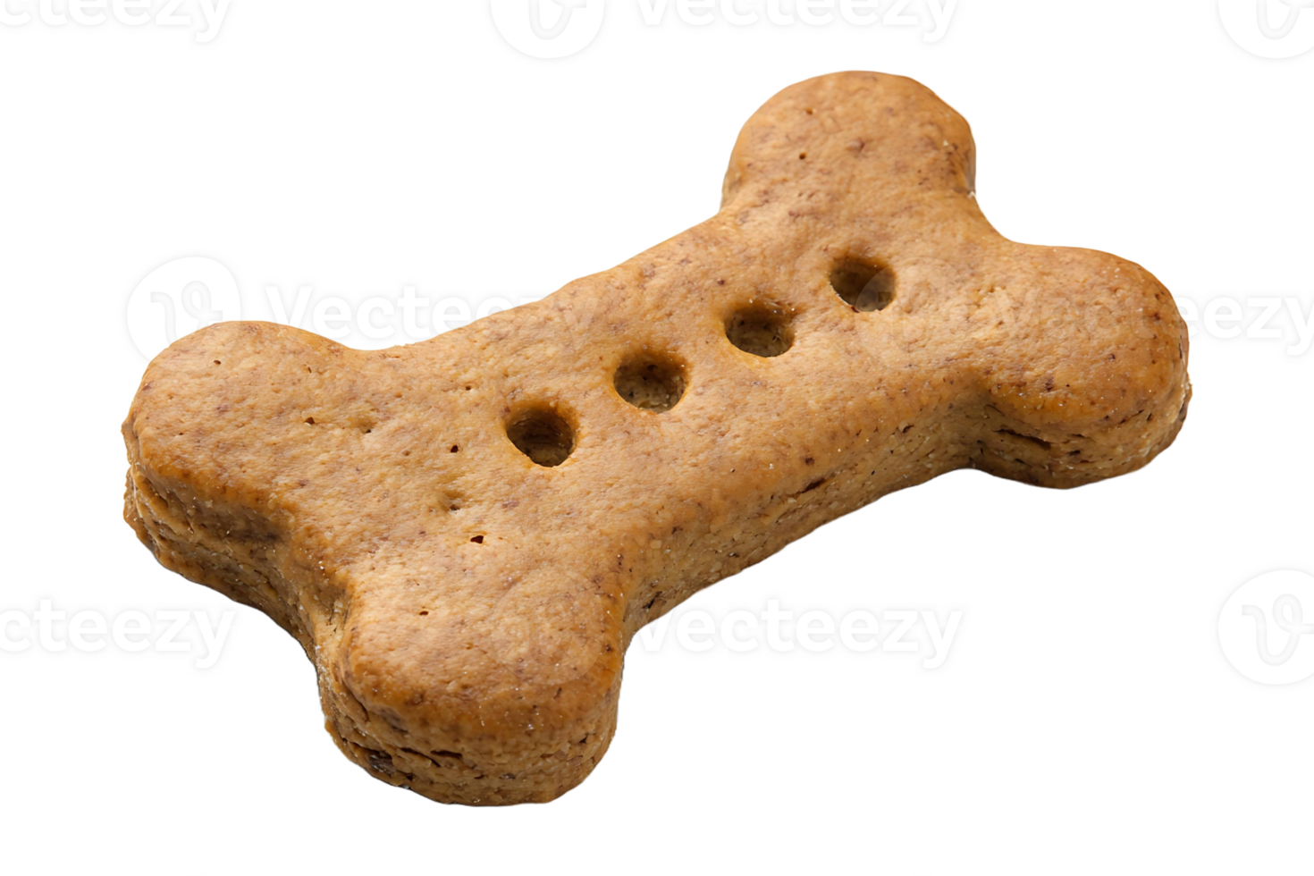 Dog biscuit shaped like a bone isolated on transparent background. png