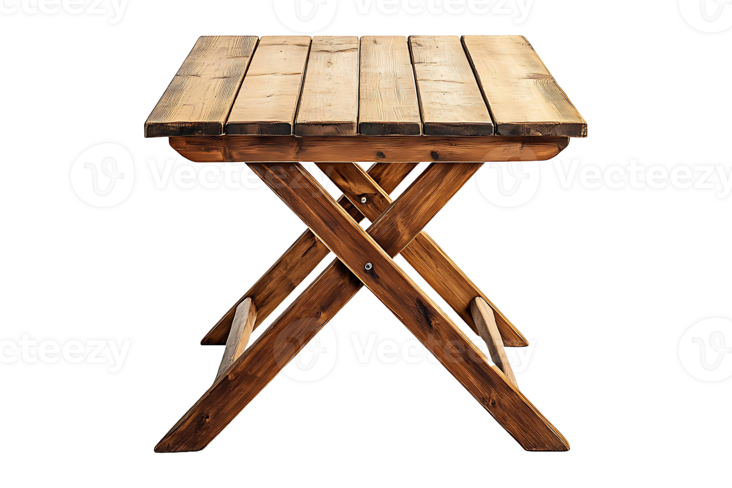 Folding table isolated on transparent background. png