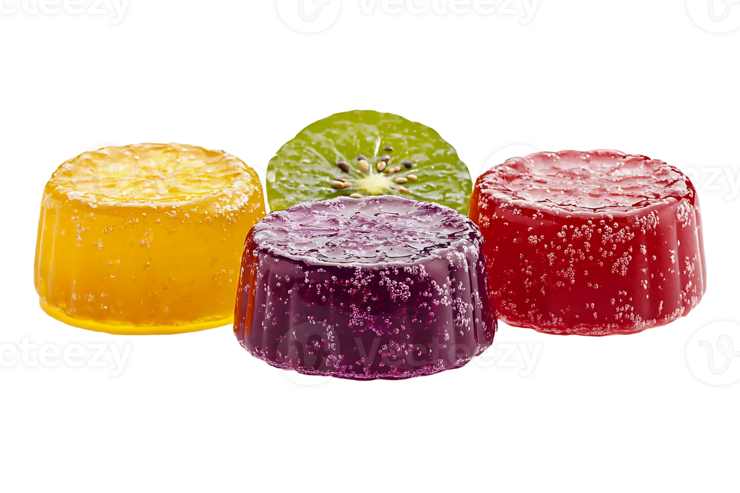 Fruit jelly isolated on transparent background. png