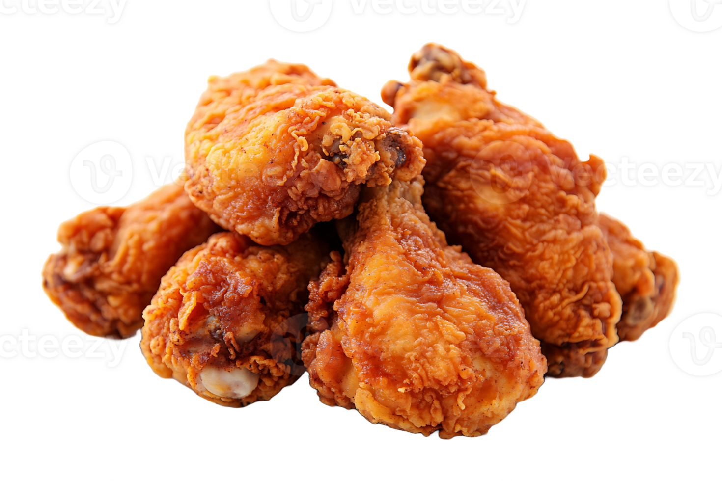 Fried chicken isolated on transparent background. png