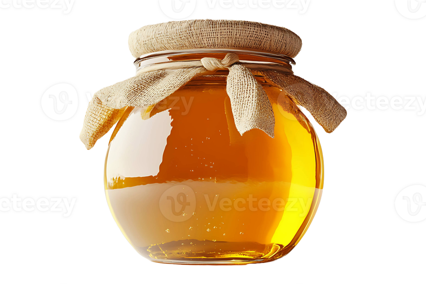 Honey jar isolated on transparent background. png
