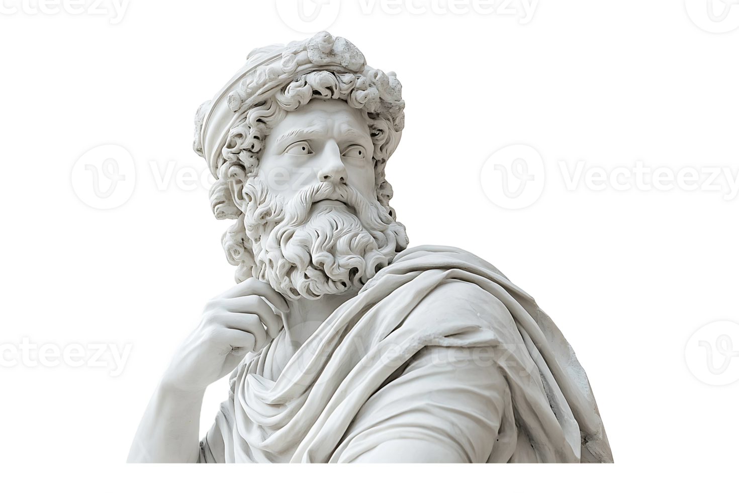 Gypsum statue isolated on transparent background. png