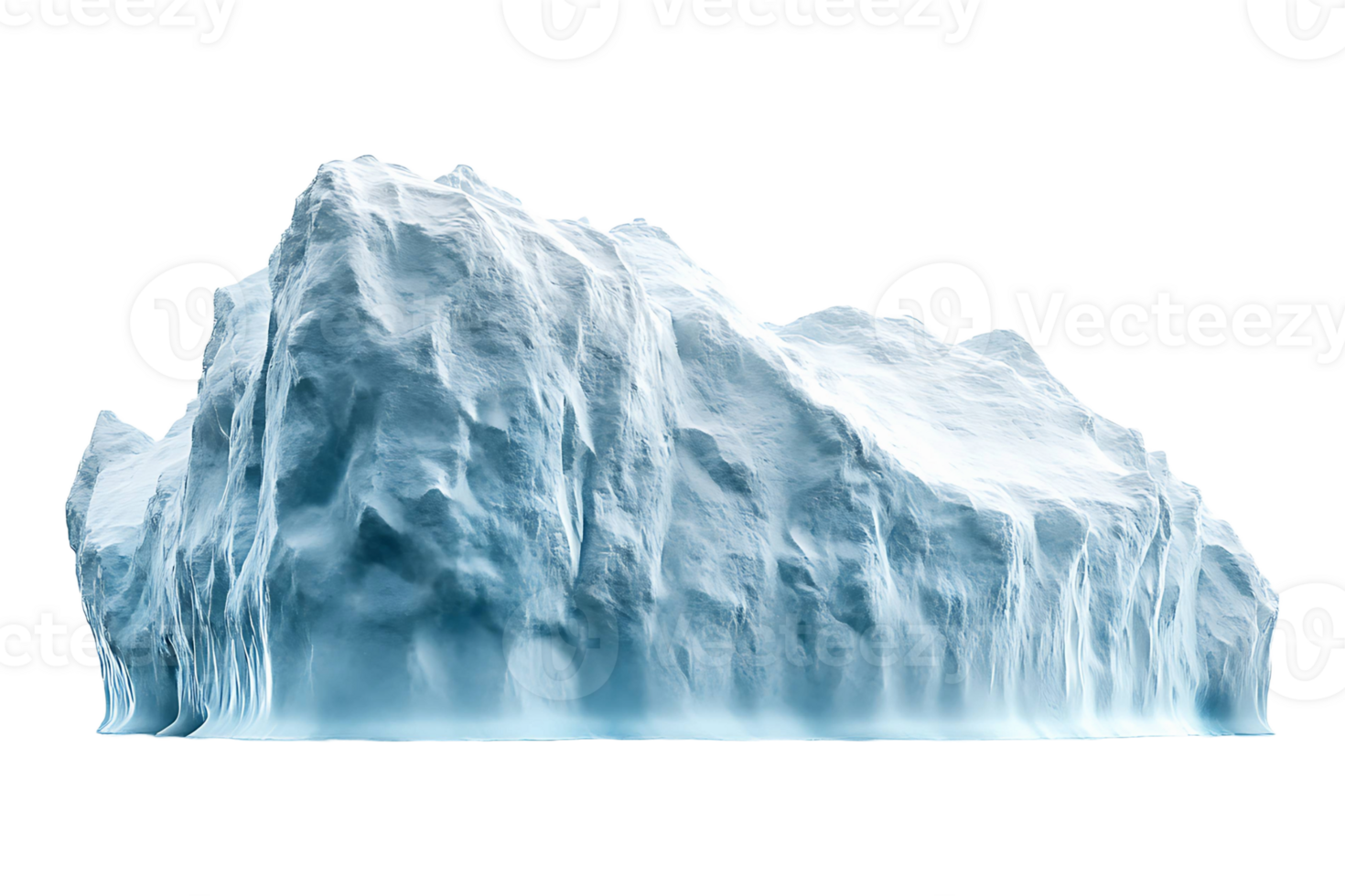 Large iceberg isolated on transparent background. png