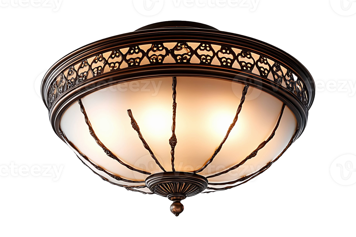 Light fixture design isolated on transparent background. png