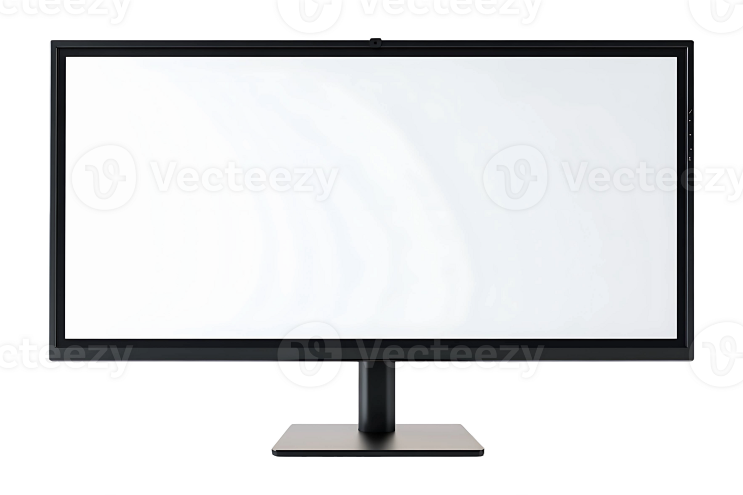Monitor display screen with empty frames isolated on transparent background. png