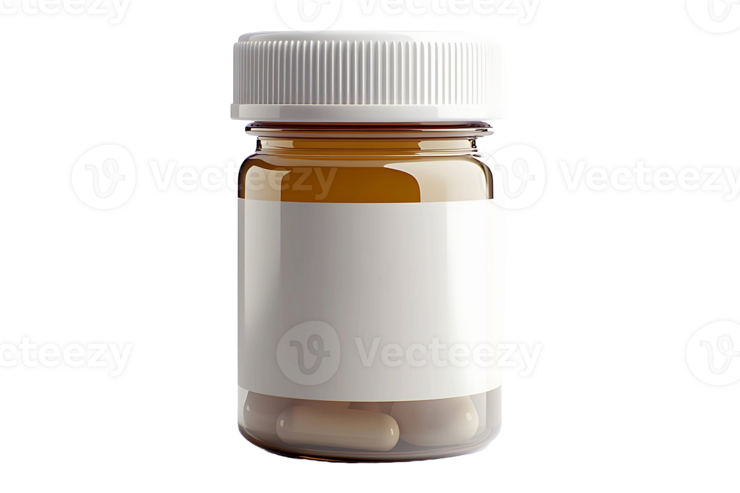 Pill bottle isolated on transparent background. png