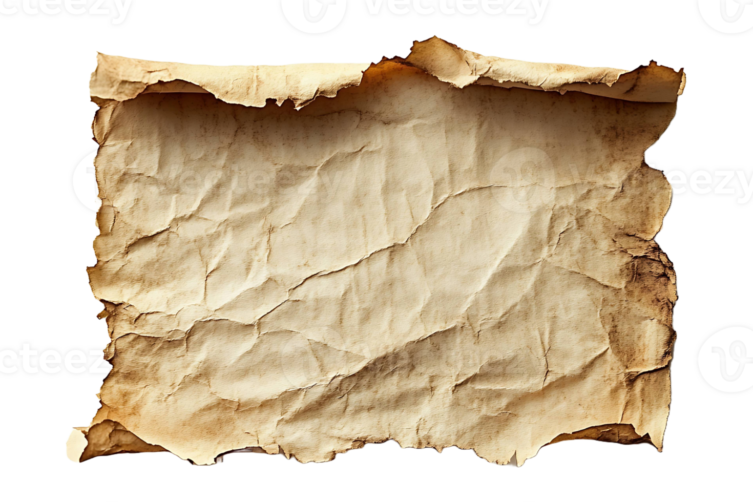 Piece of paper isolated on transparent background. png