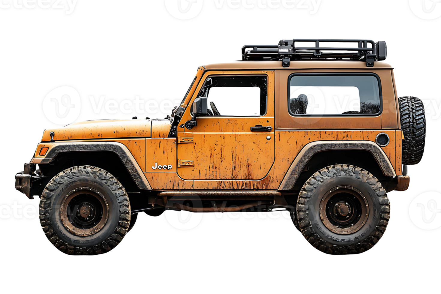 Off-road adventure jeep isolated on transparent background. png