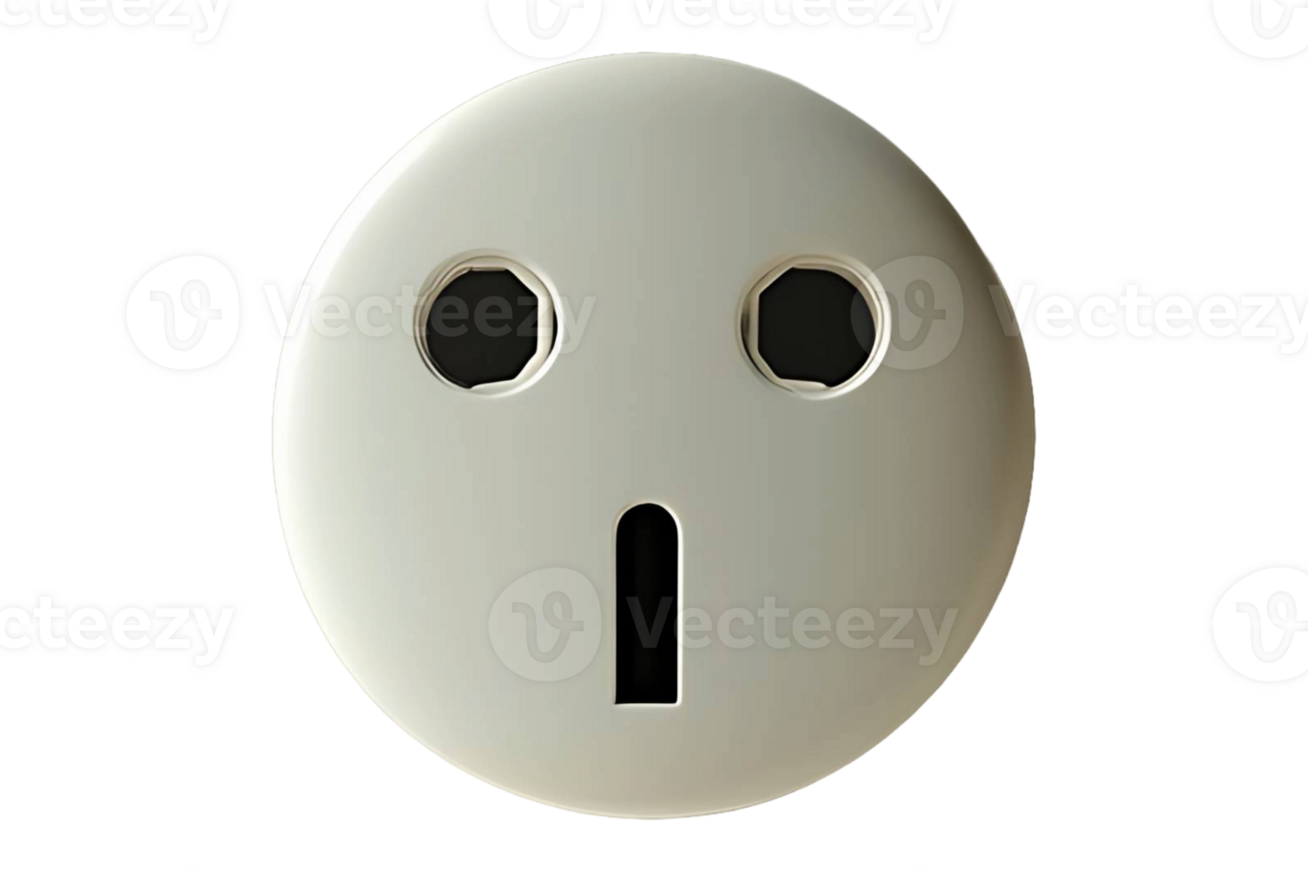 Render of a minimal electric plug isolated on transparent background png