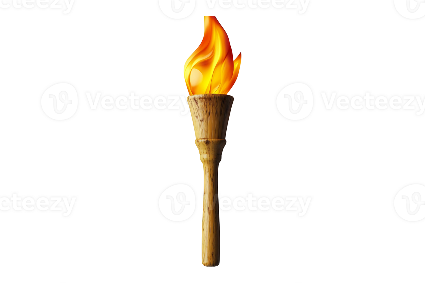 Torch flame icon isolated on transparent background. png