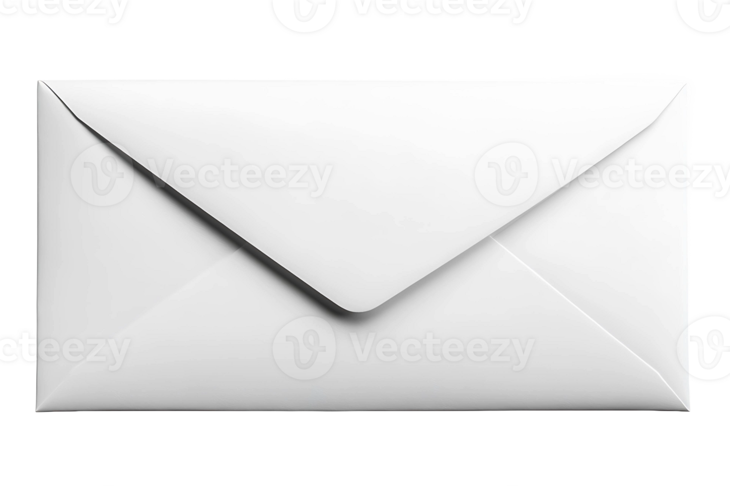 White envelope isolated on transparent background. png
