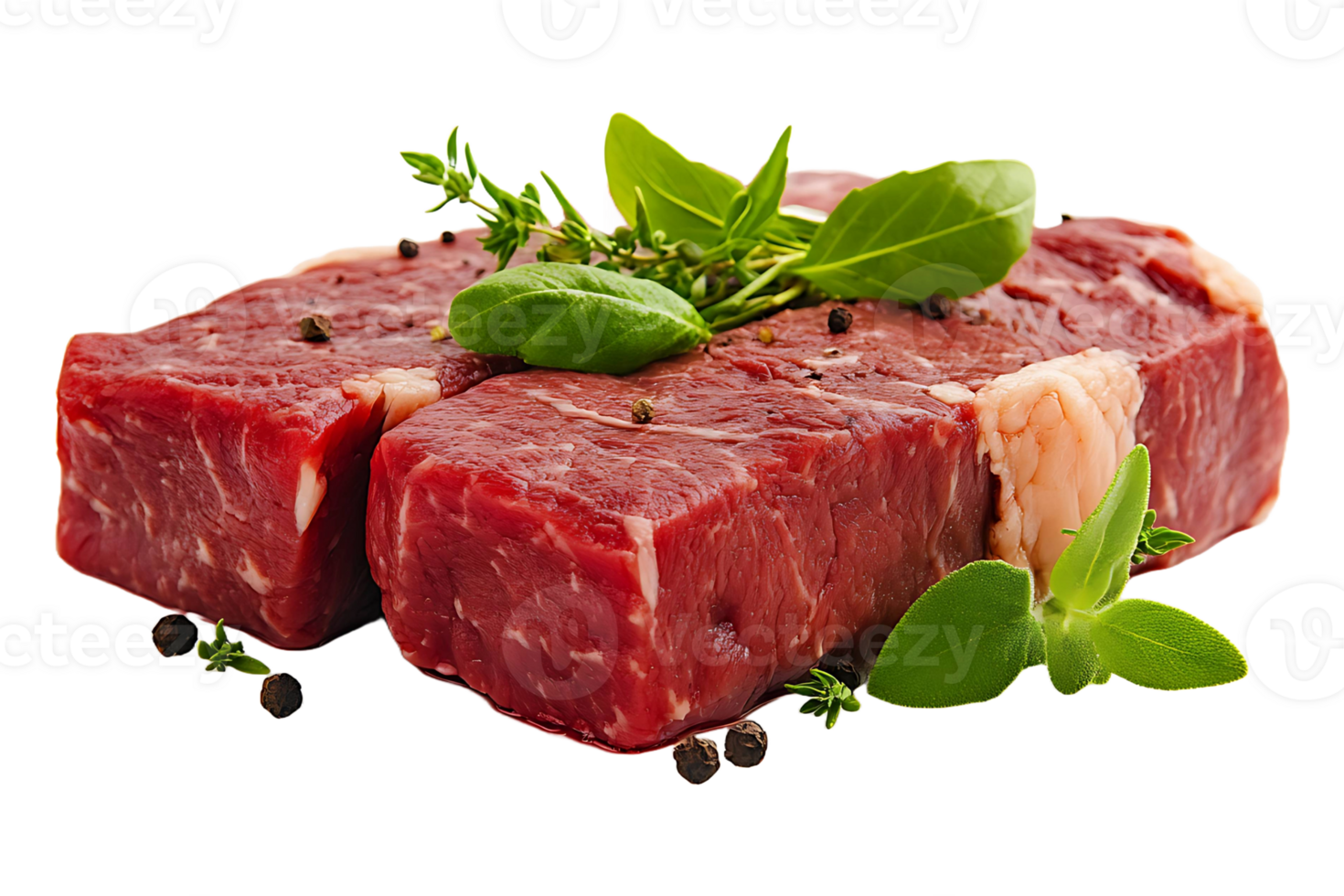 Raw beef steak isolated on transparent background png