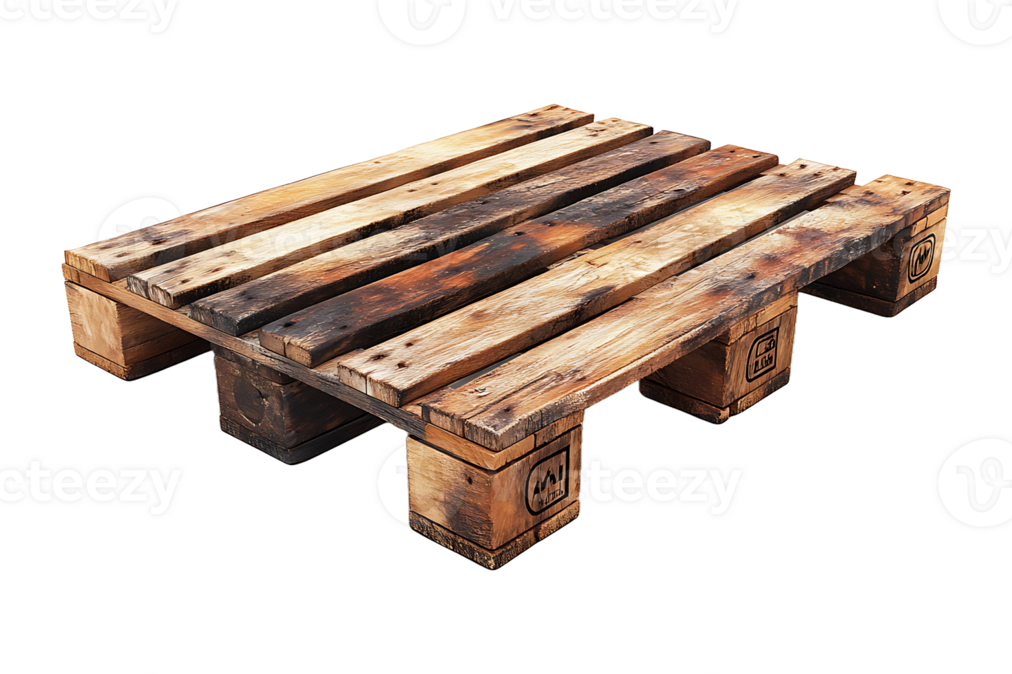 Wooden pallet isolated on transparent background. png
