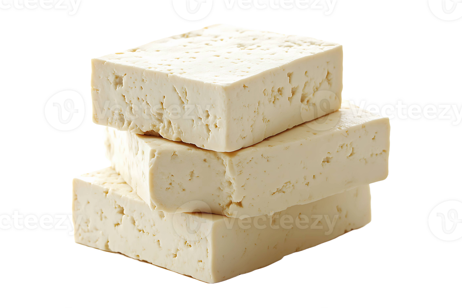 Tofu block isolated on transparent background. png