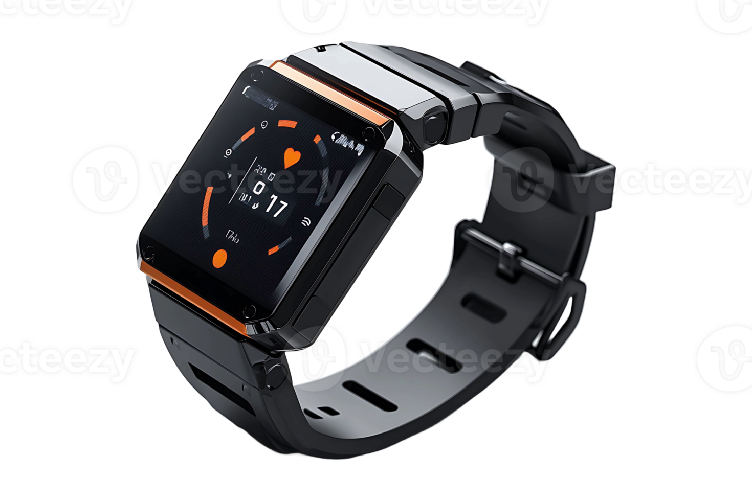 Realistic smartwatch isolated on transparent background png