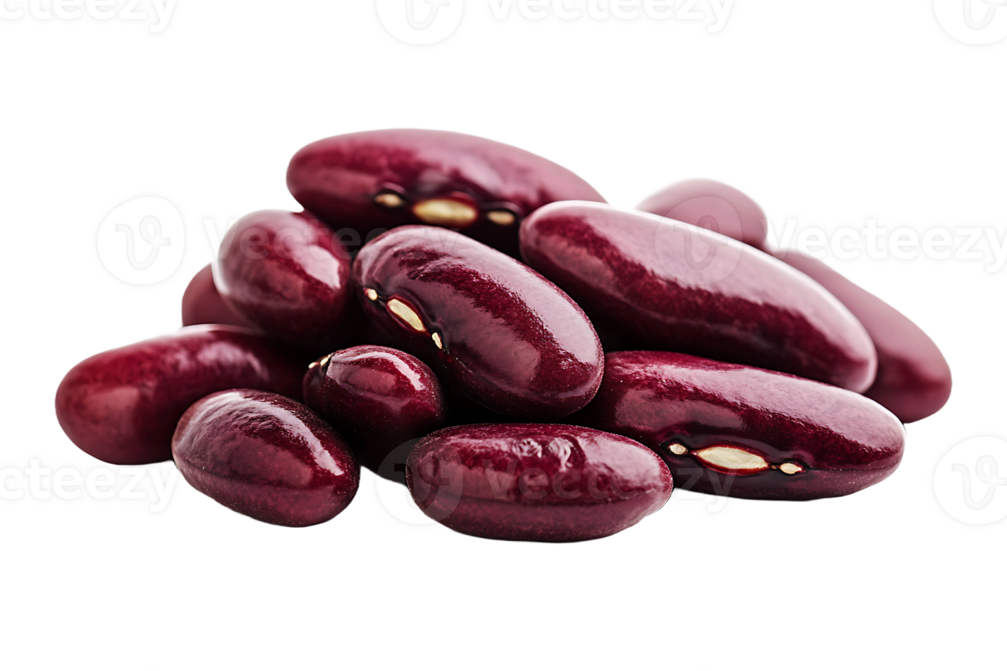 Red beans isolated on transparent background png