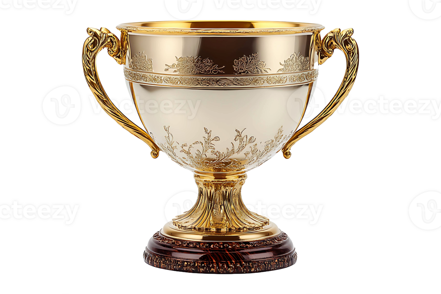 Trophy cup isolated on transparent background. png
