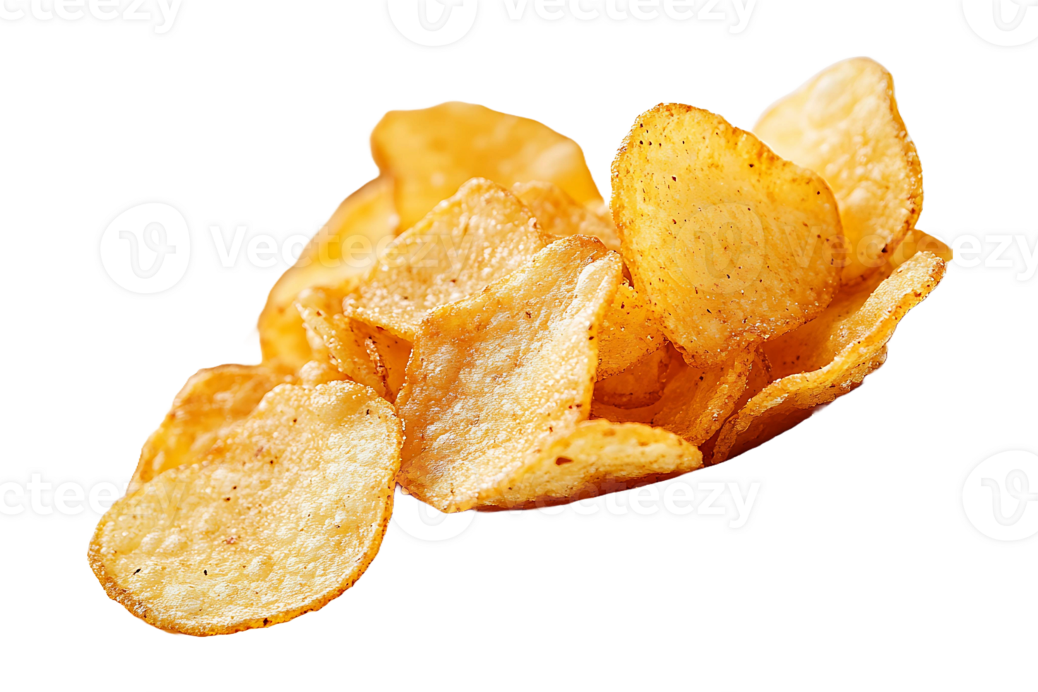 Potato chips isolated on transparent background png