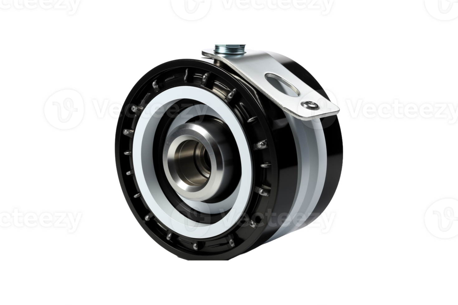 Aluminum Wheel Caster on transparent background. png