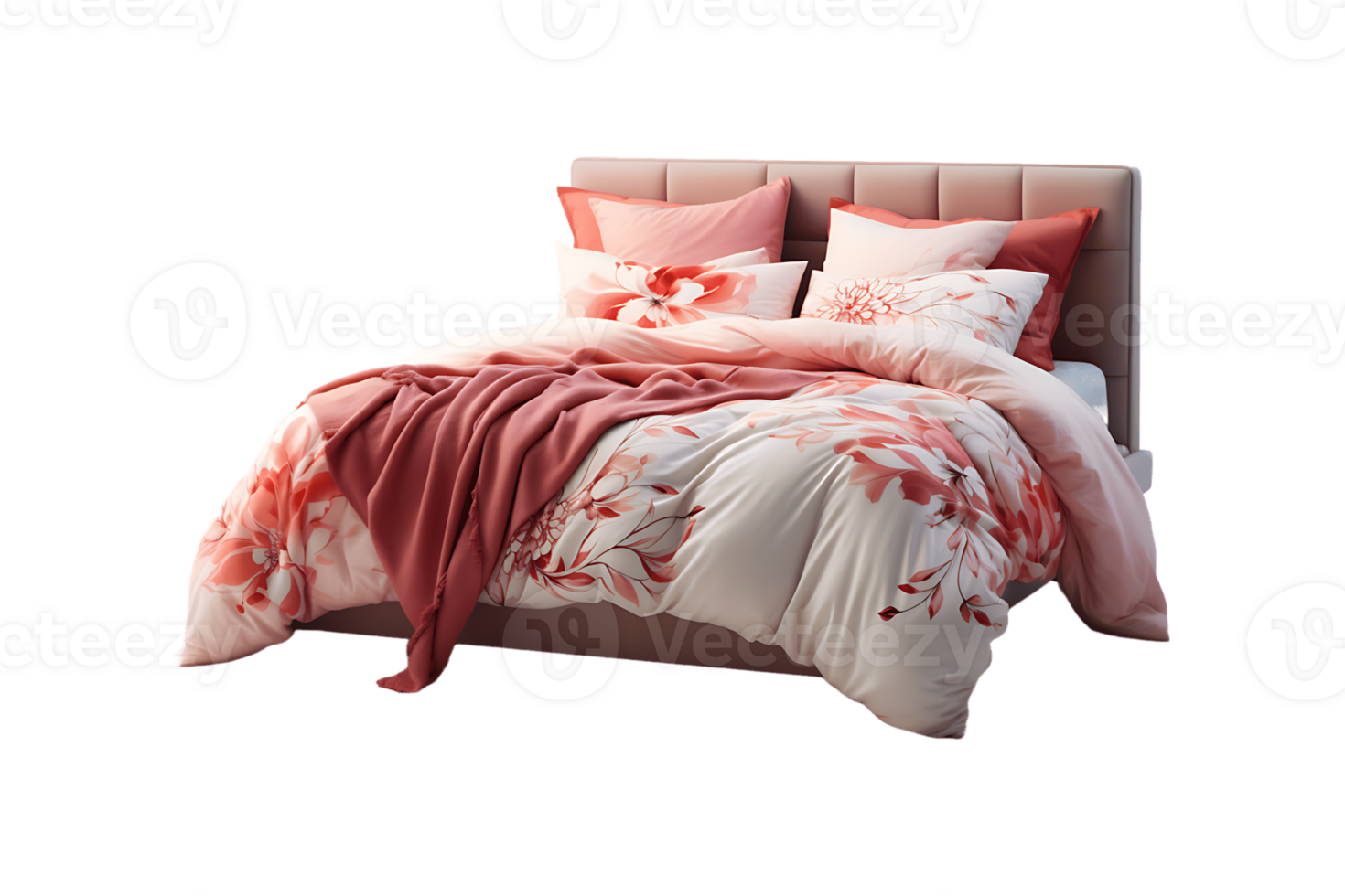 Bed Comforters on transparent background. png
