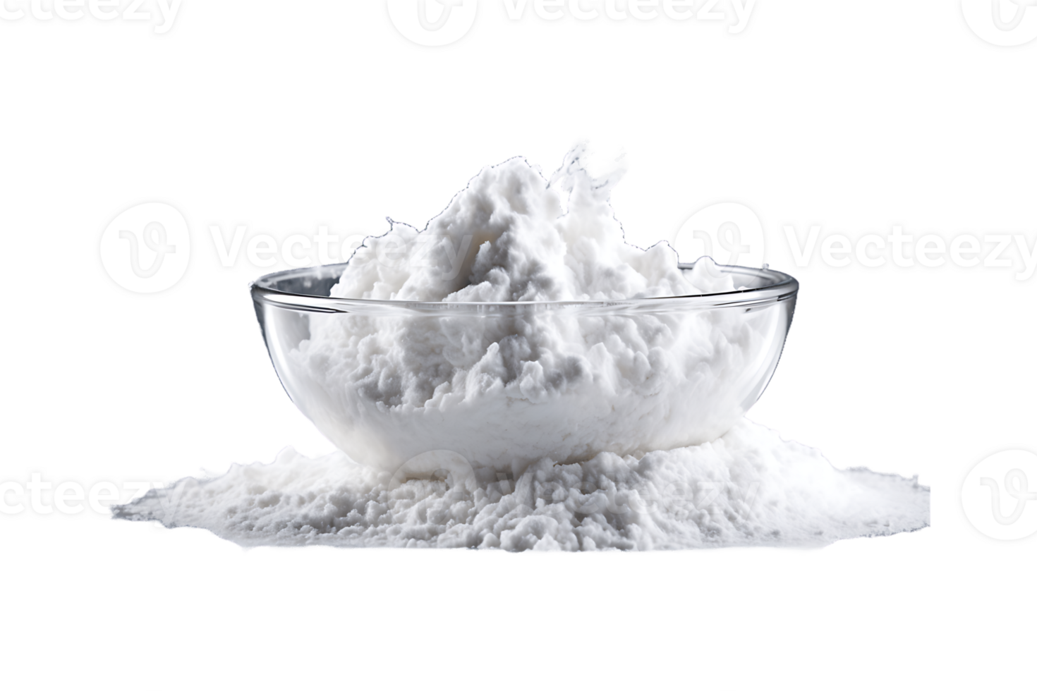 Camphor Powder on transparent background. png