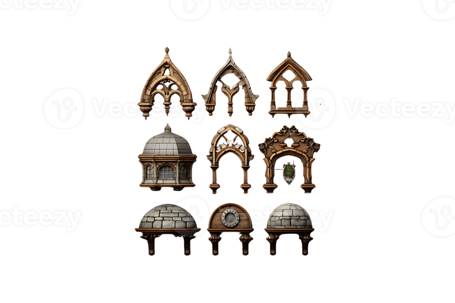 Building Decorative Material on transparent background. png