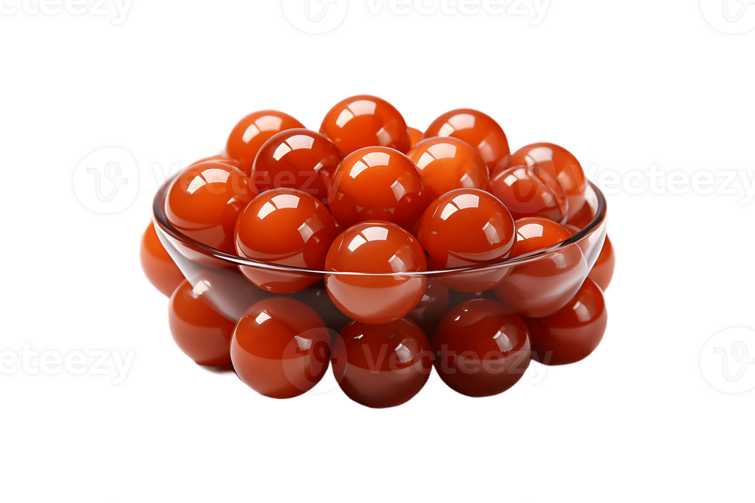 Carnelian Beads on transparent background. png